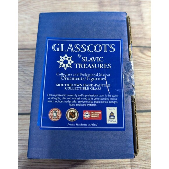 Pittsburg Penguins NHL Glasscots Slavic Treasures Blown Glass Christmas Ornament - Picture 5 of 7